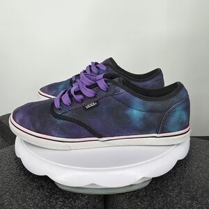 Vans Atwood Low Cosmic Galaxy Space Nebula Purple Women’s Size 9.5 Shoes TB4R